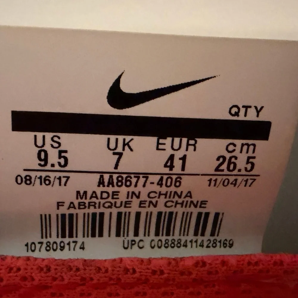 Nike‎ Lunarglide 8 Women's Size 9 1/2 Blue Pink Running Shoes 0390